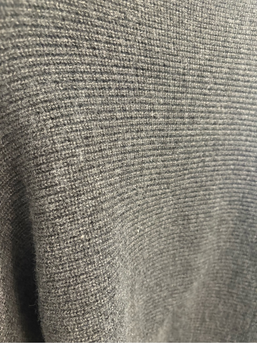 CHARCOAL RIBBED BOATNECK SWEATER - Picture 3 of 5